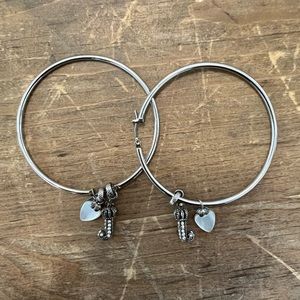 Juicy Couture silver hoop earrings